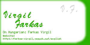 virgil farkas business card